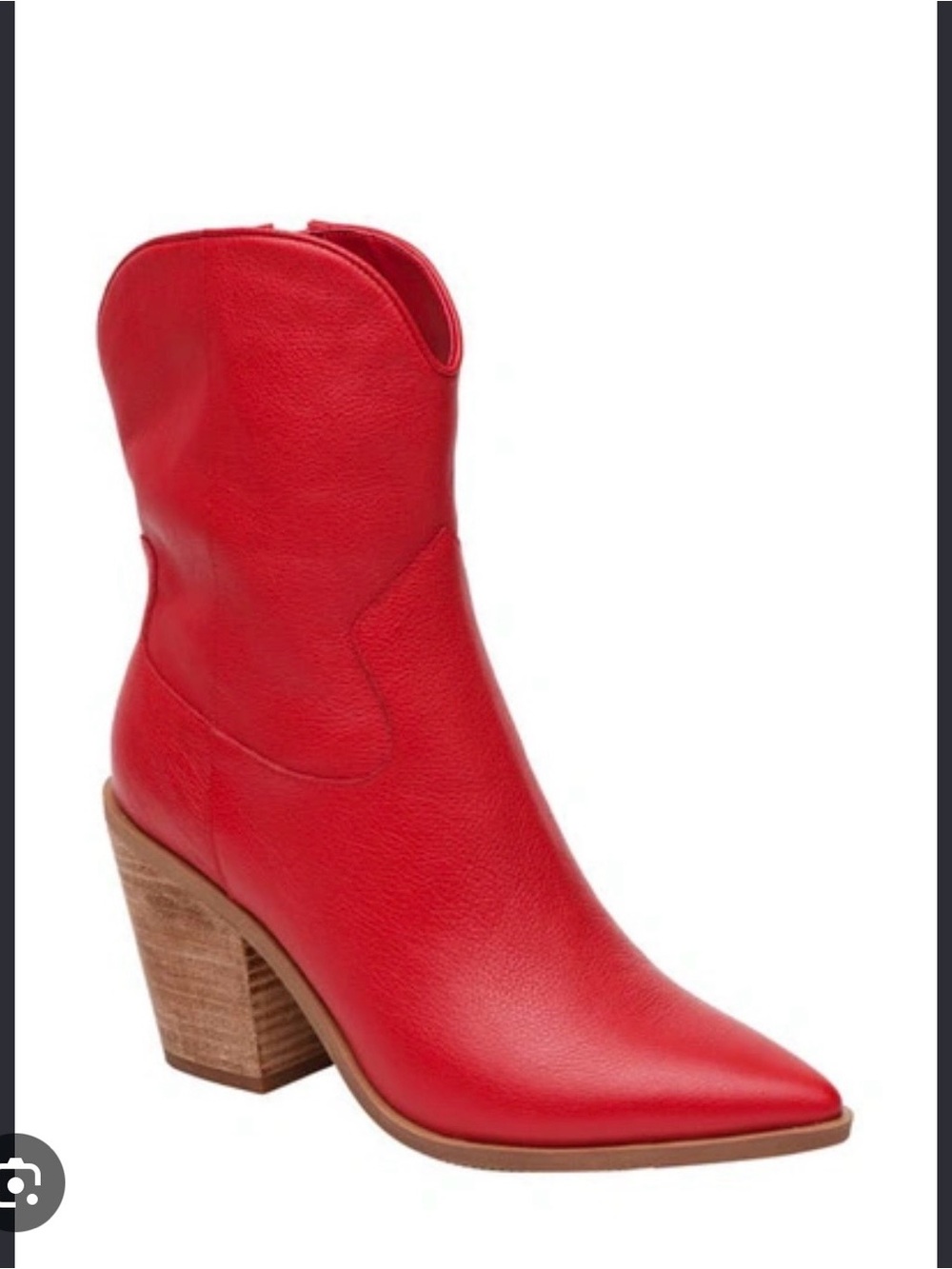 Lisa Vicky Women's Red Leather Western Boot